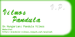 vilmos pandula business card